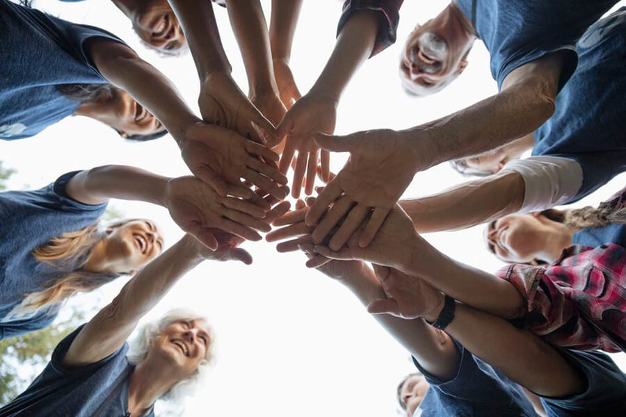 Family & Friends circle of hands Family & Friends circle of hands image