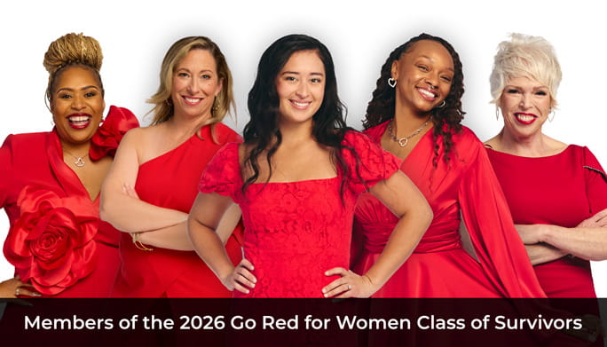 Members of the 2026 Go Red for Women Class of Survivors