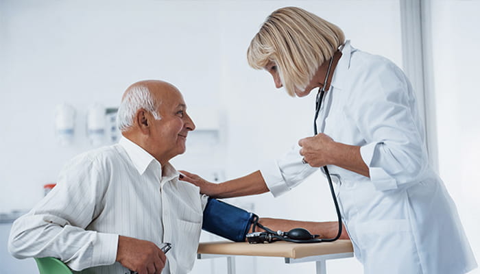 Blood pressure reading and Doctor's Office