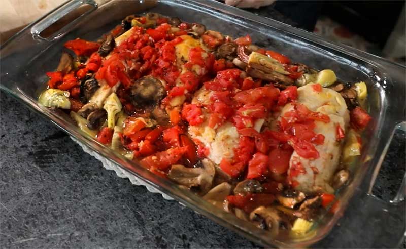 Mediterranean Chicken with Mushrooms and Artichokes recipe