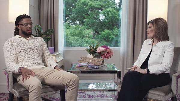 Damar Hamlin and Nancy Brown interview video screenshot