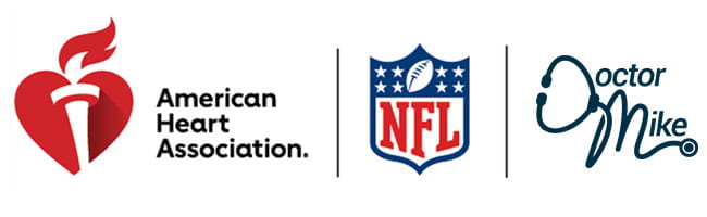 NFL / AHA  / Dr. Mike logo