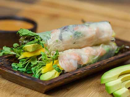 Avocado and Shrimp Spring Rolls