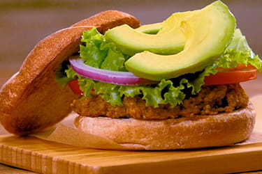 White Bean and Quinoa Burgers with Avocado