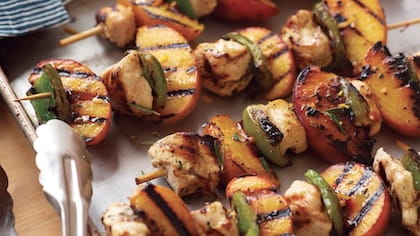 Rosemary Peach Chicken Kebab