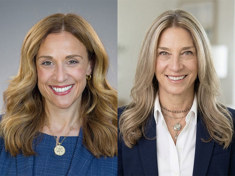 Headshot images of Alyson Cole and Helene Glassberg