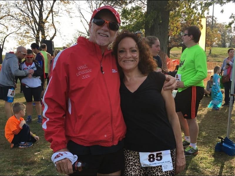 Tom and Martta Kelly after a Halloween 5K near their home in New Jersey. (Photo courtesy of Martta Kelly)