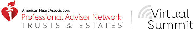 American Heart Association Professional Advisor Network Trusts & Estates | Virtual Summit, logo