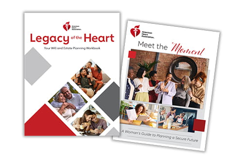 thumbnail image of two brochures: Legacy of the Heart and Meet the Moment