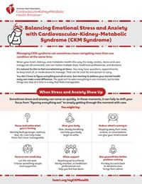 Balancing Stress with CKM Syndrome fact sheet