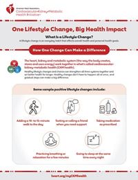 One Lifestyle Change, Big Health Impact fact sheet