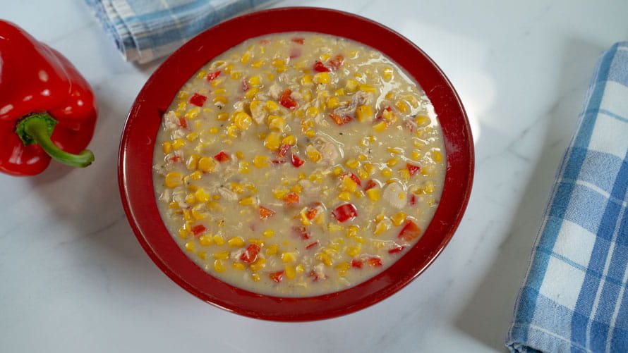Corn and Salmon Chowder 