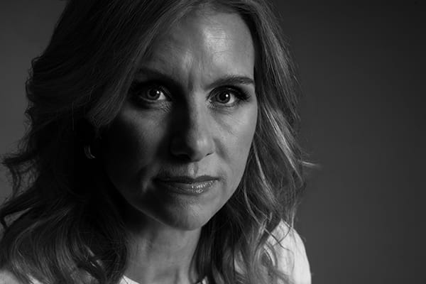 Kristen Walenga black and white portrait
