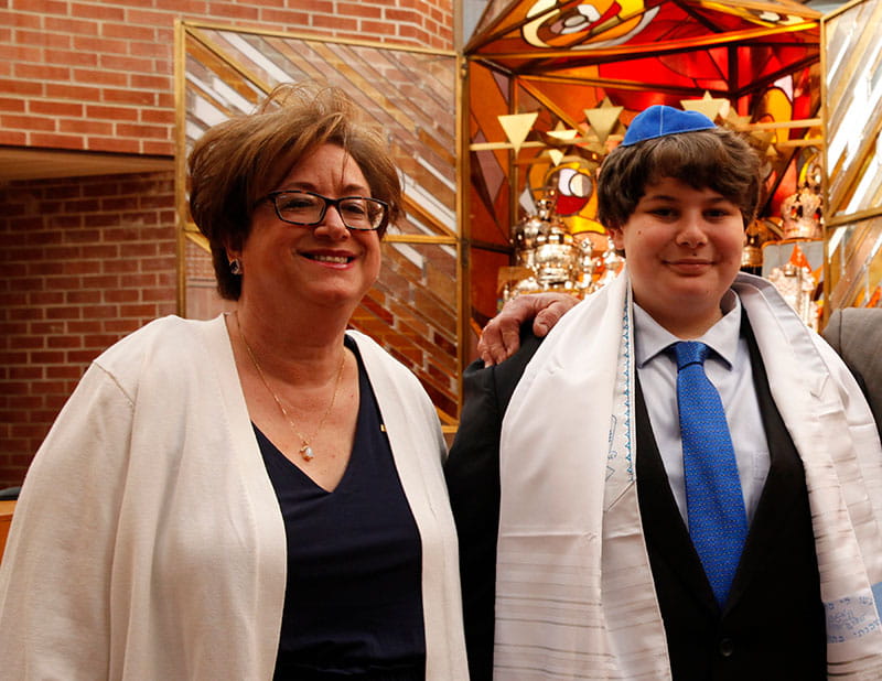 Debra Wallace (left) and her son Adam