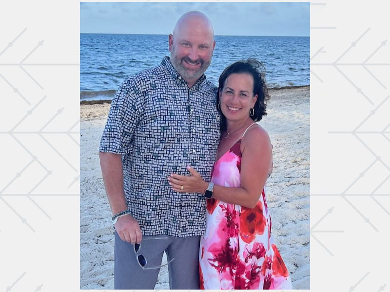Brian and Alisa Sureck on the beach