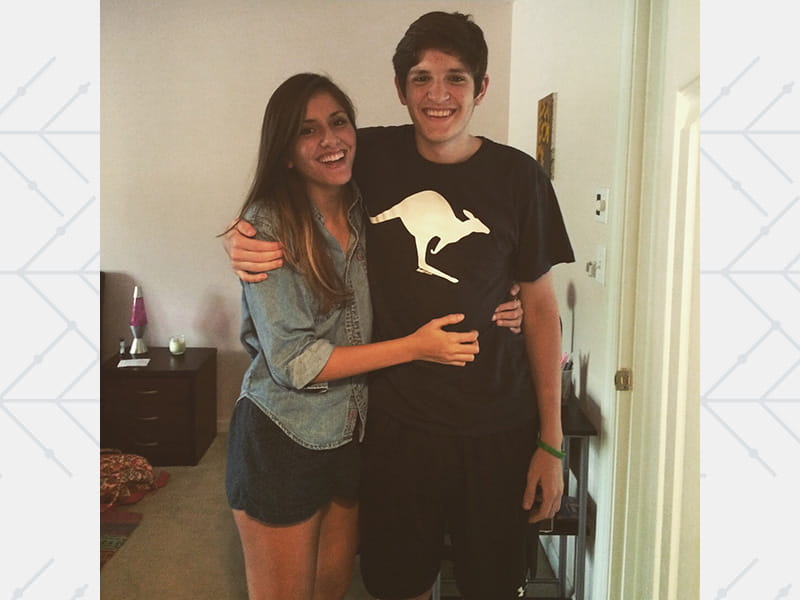 Diego Obregon with his older sister, Laura, a few months before his cardiac arrest.