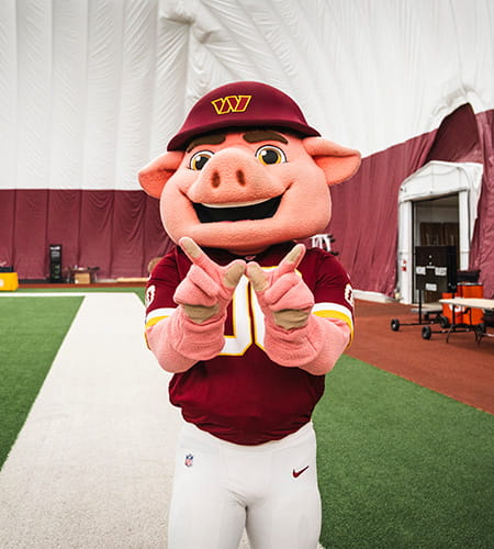 Major Tuddy, the Washington Commanders mascot