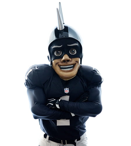 Raider Rusher, the Las Vegas Raiders mascot