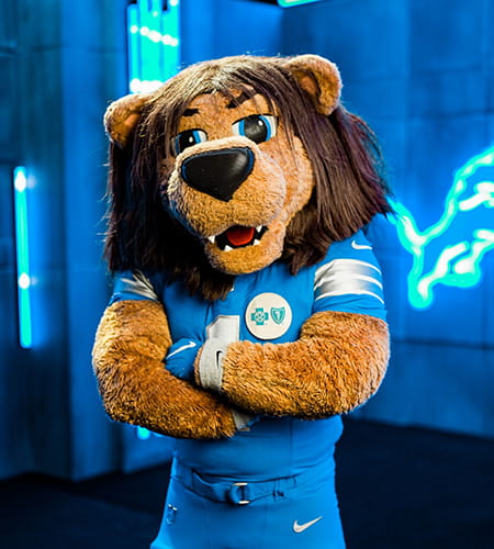 Roary, the Detroit Lions mascot