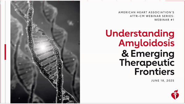 Understanding Amyloidosis & Emerging Therapeutic Frontiers Webinar Title Slide