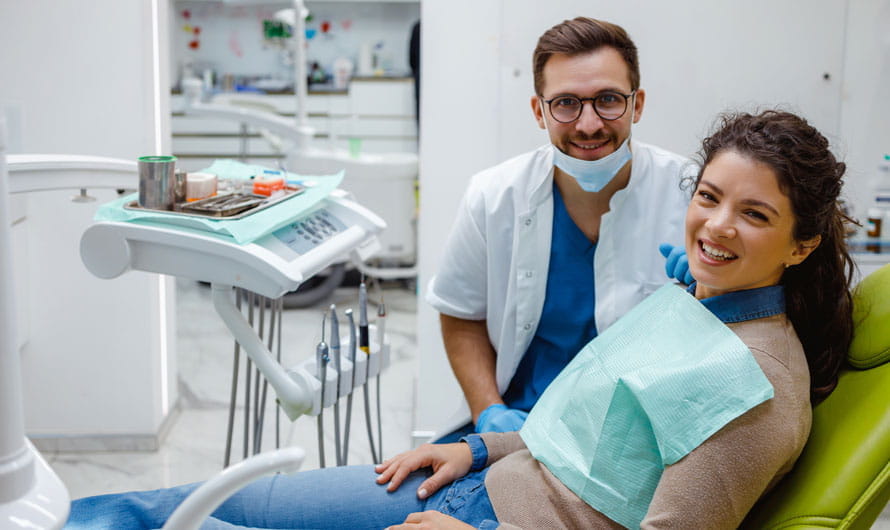 Dentist and patient photo