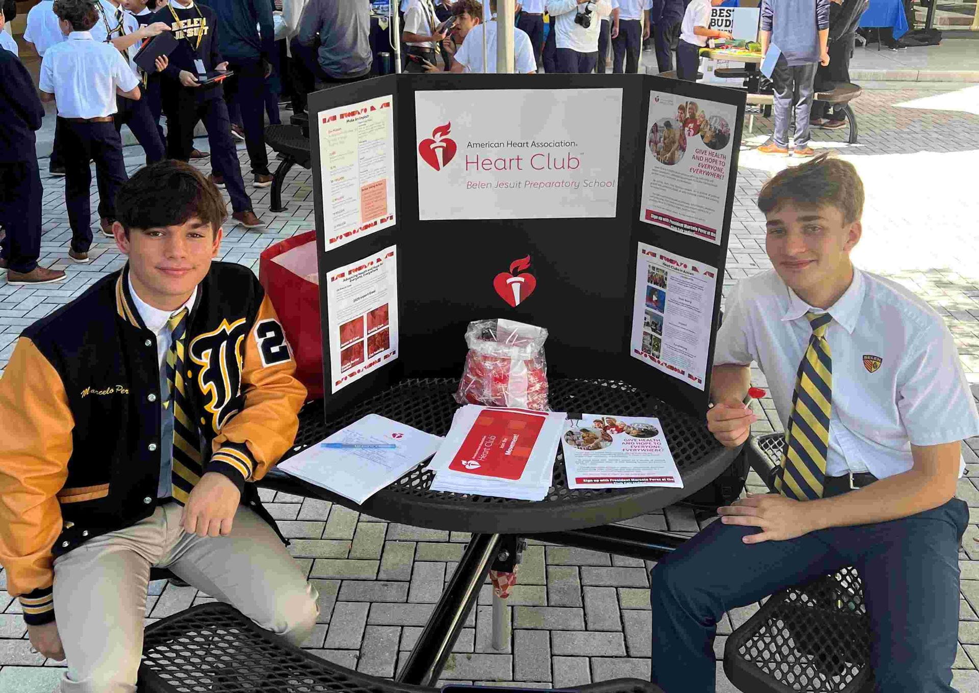 Two students at a club fair