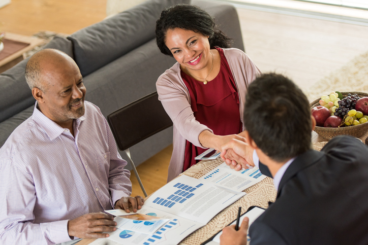 African American Couple Visiting Professional Advisor