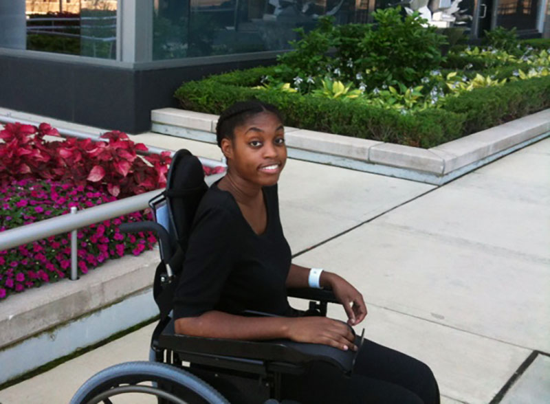 Monifa spent three months at a rehabilitation center after her stroke. (Photo courtesy of Earl Thomas)